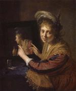 Girl at a Mirror REMBRANDT Harmenszoon van Rijn